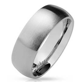Šperky4u OPR0028 Ocelový prsten matný, šíře 8 mm
