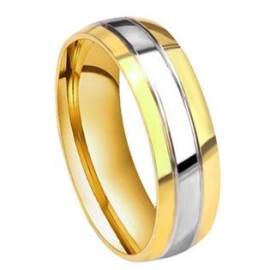 Šperky4u Ocelový prsten, šíře 6 mm, vel. 62