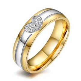 Šperky4u OPR0055-S Dámský ocelový prsten srdíčko