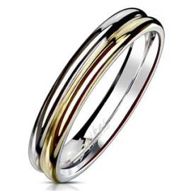 Šperky4u OPR0098 Pánský snubní ocelový prsten, šíře 4 mm