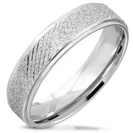 Šperky4u NSS3008 Pánský snubní ocelový prsten, šíře 6 mm
