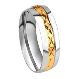 Šperky4u OPR0034 Dámský ocelový prsten, šíře 6 mm