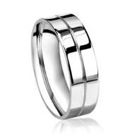 Šperky4u OPR0035 Pánský ocelový prsten, šíře 8 mm - cena, srovnání