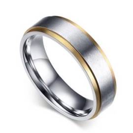 Šperky4u OPR0038 Dámský ocelový prsten, šíře 6 mm