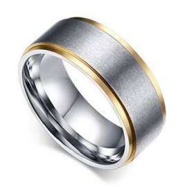 Šperky4u OPR0038 Pánský ocelový prsten, šíře 7 mm