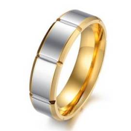 Šperky4u OPR0052 Pánský ocelový prsten, šíře 6 mm