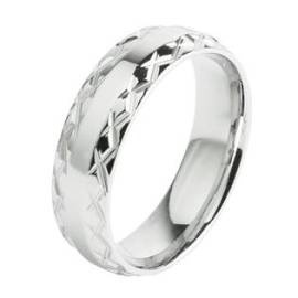 Šperky4u OPR0057 Dámský ocelový prsten, šíře 6 mm
