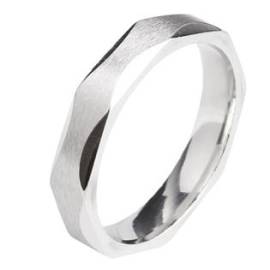 Šperky4u OPR0058 Pánský ocelový prsten, šíře 4 mm