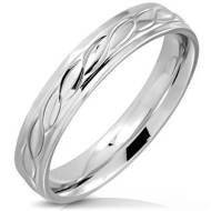 Šperky4u Dámský ocelový snubní prsten OPR0103 - cena, srovnání