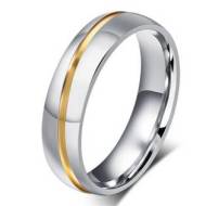 Šperky4u OPR0049 Pánský ocelový snubní prsten, šíře 6 mm - cena, srovnání