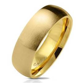 Šperky4u OPR0070 Pánský zlacený snubní prsten