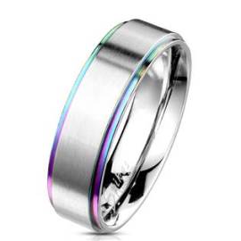 Šperky4u OPR0101 Pánský snubní ocelový prsten