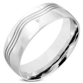 Šperky4u OPR0023 Pánský snubní prsten, šíře 8 mm