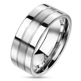 Šperky4u OPR1406 Pánský snubní prsten šíře 8 mm