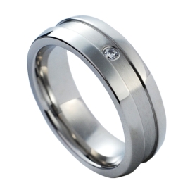 Nubis NSS1016 Dámský snubní prsten se zirkonem
