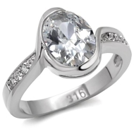 Šperky4u Ocelový prsten se zirkony OPR1555 - cena, srovnání