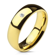 Šperky4u OPR1495 Dámský snubní prsten se zirkonem, šíře 6 mm - cena, srovnání