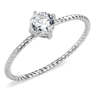 Šperky4u Ocelový prsten se zirkonem - cena, srovnání