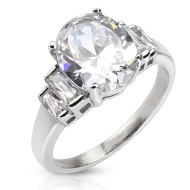 Šperky4u Ocelový prsten se zirkony, vel. 52 - cena, srovnání