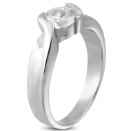 Šperky4u Ocelový prsten se zirkonem, vel. 50 - cena, srovnání