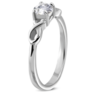 Šperky4u Ocelový prsten se zirkonem, vel. 57 - cena, srovnání