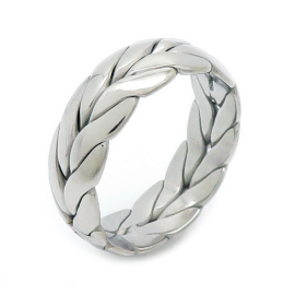 Šperky4u Pánský ocelový prsten proplétaný