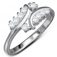 Šperky4u Ocelový prsten se zirkony, vel. 50 - cena, srovnání