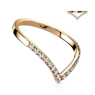 Šperky4u Ocelový prsten špička s čirými zirkony - cena, srovnání
