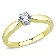 Šperky4u Zlacený ocelový prsten se zirkony - cena, srovnání