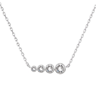 Evolution Group Stříbrný náhrdelník s čirými zirkony - cena, srovnání