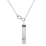 Evolution Group Stříbrný náhrdelník s obdelníkem a nekonečnem - cena, srovnání