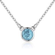 Nubis Stříbrný náhrdelník s kulatým tyrkysovým kamenem - cena, srovnání