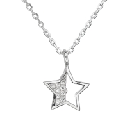Evolution Group Stříbrný náhrdelník se zirkonem bílá hvězdička - cena, srovnání