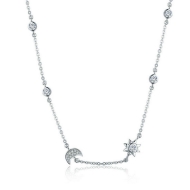 Nubis Stříbrný náhrdelník s čirými zirkony - cena, srovnání