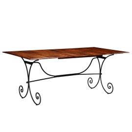 vidaXL Drevený jedálenský stôl so sheeshamovou úpravou 200x100x76 cm