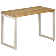 vidaXL Jedálenský stôl 115x55x76 cm, mangový masív a oceľ - cena, srovnání