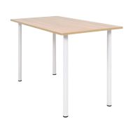 vidaXL Jedálenský stôl 120x60x73 cm, dubová a biela farba - cena, srovnání