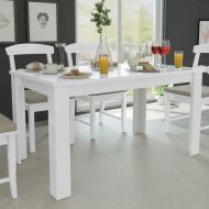 vidaXL Jedálenský stôl, 140x80x75 cm, biely - cena, srovnání