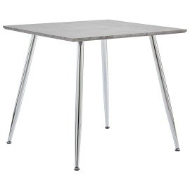 vidaXL Jedálenský stôl, betónovo strieborný 80,5x80,5x73 cm, MDF