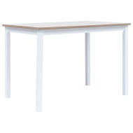 vidaXL Jedálenský stôl bielo-hnedý 114x71x75 cm kaučukové drevo - cena, srovnání