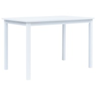 vidaXL Jedálenský stôl biely 114x71x75 cm masívne kaučukovníkové drevo - cena, srovnání