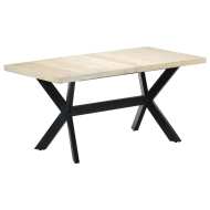 vidaXL Jedálenský stôl biely 160x80x75 cm masívne mangovníkové drevo - cena, srovnání