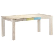 vidaXL Jedálenský stôl biely 180x90x76 cm mangovníkový masív - cena, srovnání
