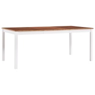 vidaXL Jedálenský stôl, biely a hnedý 180x90x73 cm, borovicové drevo - cena, srovnání