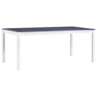 vidaXL Jedálenský stôl, biely a sivý 180x90x73 cm, borovicové drevo - cena, srovnání