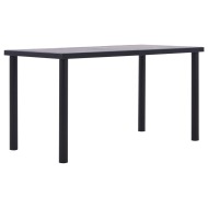 vidaXL Jedálenský stôl, čierna a betónovo sivá 140x70x75 cm, MDF - cena, srovnání