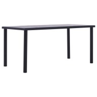 vidaXL Jedálenský stôl, čierna a betónovo sivá 160x80x75 cm, MDF - cena, srovnání