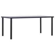 vidaXL Jedálenský stôl, čierna a betónovo sivá 180x90x75 cm, MDF - cena, srovnání
