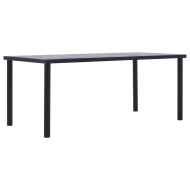 vidaXL Jedálenský stôl, čierna a betónovo sivá 200x100x75 cm, MDF - cena, srovnání