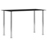 vidaXL Jedálenský stôl, čierny 120x60x75 cm, tvrdené sklo - cena, srovnání